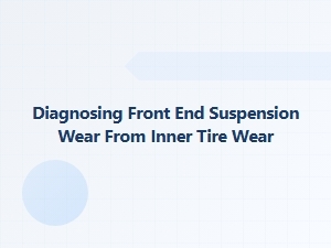 Detecting Suspension Wear From Inner Tire Wear Patterns